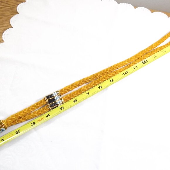 Handcrafted Braided Leather Beaded Lanyard - Picture 6 of 6